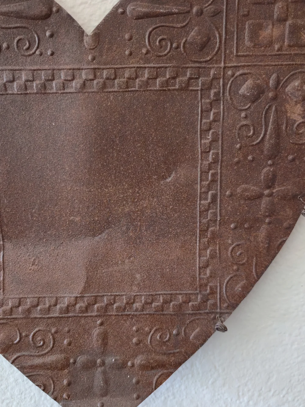 Primitive Distressed Metal Heart Wall Decor Envelope Pocket